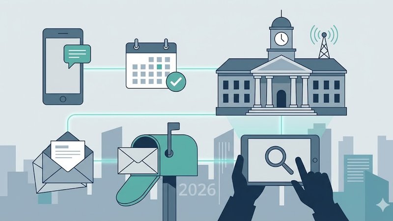 Современная иллюстрация на тему судебных извещений Ржева, суды общей юрисдикции, 2026 год.